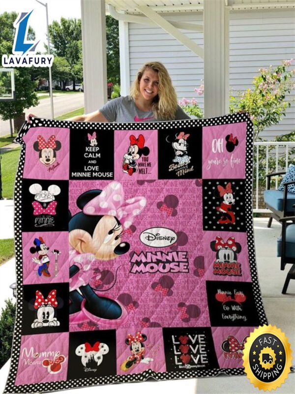 Minnie Mouse Disney Cute Minnie Mouse Minnie Mouse Love Quilt Blanket