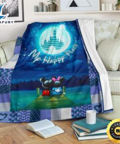 My Happy Place Fleece Blanket Mickey Minnie Fans 1