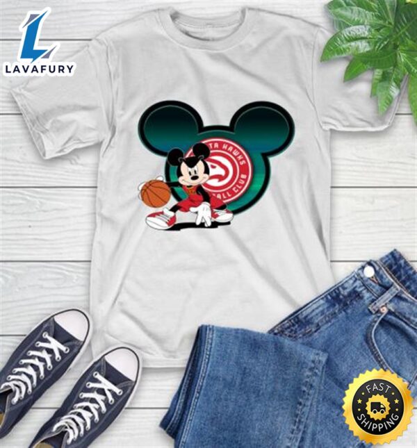 NBA Atlanta Hawks Mickey Mouse Disney Basketball T-Shirt