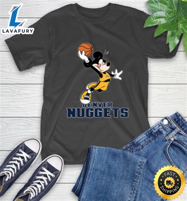 NBA Basketball Denver Nuggets Cheerful Mickey Mouse Shirt