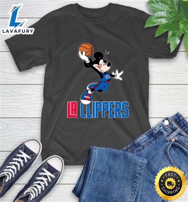 NBA Basketball LA Clippers Cheerful Mickey Mouse Shirt