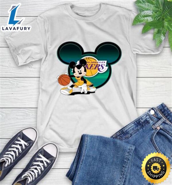 NBA Los Angeles Lakers Mickey Mouse Disney Basketball T-Shirt