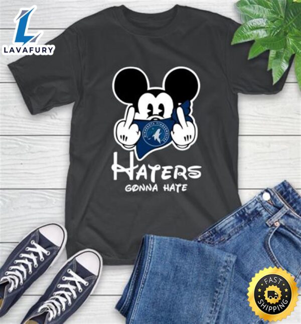 NBA Minnesota Timberwolves Haters Gonna Hate Mickey Mouse Disney Basketball T Shirt