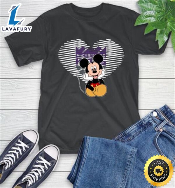 NBA Sacramento Kings The Heart Mickey Mouse Disney Basketball T-Shirt