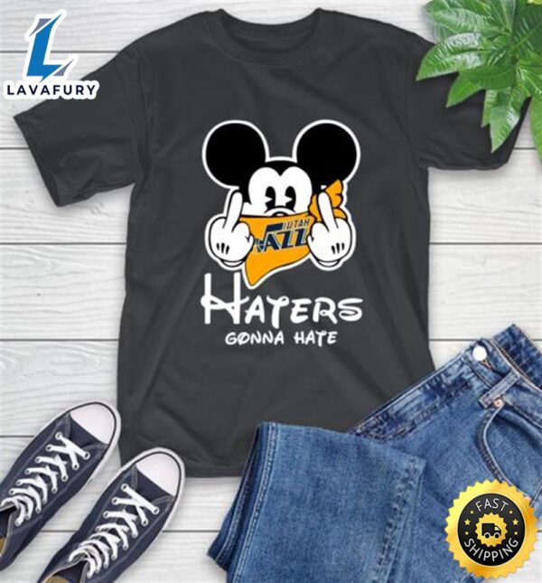 NBA Utah Jazz Haters Gonna Hate Mickey Mouse Disney Basketball T Shirt