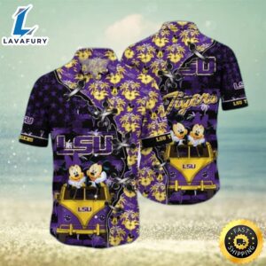NCAA LSU Tigers Mickey Mouse Hawaiian Shirt Gift For Summer Holiday