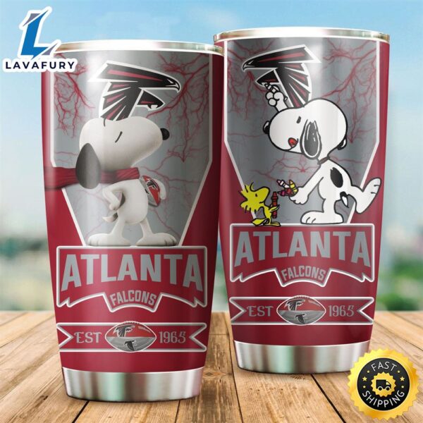 NFL Atlanta Falcons Snoopy All Over Print 3D Tumbler