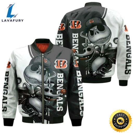 NFL Cincinnati Bengals Jack Skellington Bomber Jacket