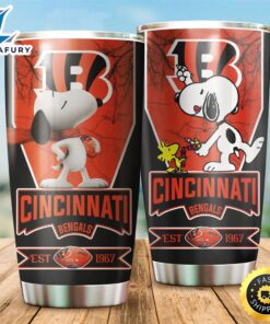 NFL Cincinnati Bengals Snoopy All Over Print 3D Tumbler