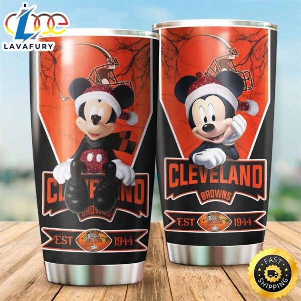 NFL Cleveland Browns Mickey All Over Print 3D Tumbler