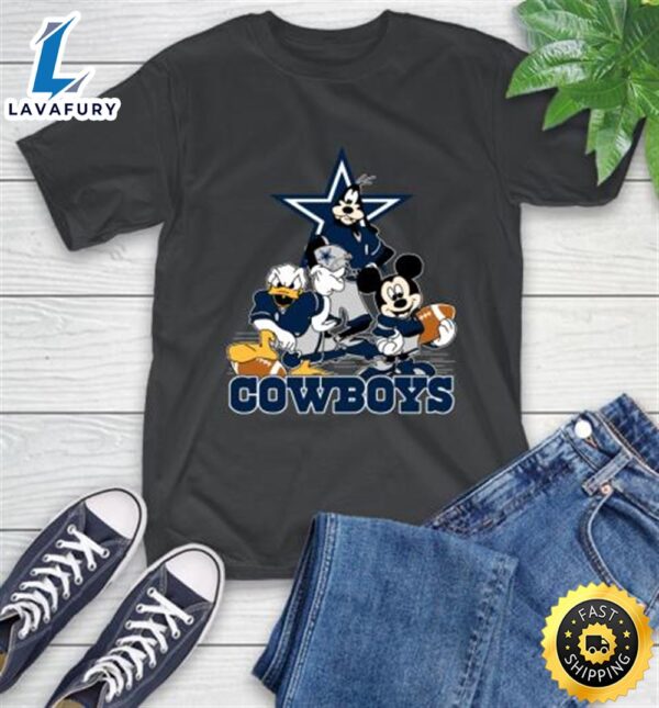 NFL Dallas Cowboys Mickey Mouse Donald Duck Goofy Football Shirt