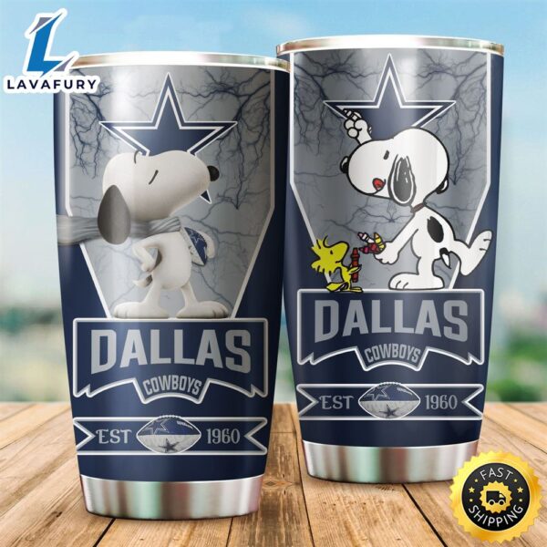NFL Dallas Cowboys Snoopy All Over Print 3D Tumbler