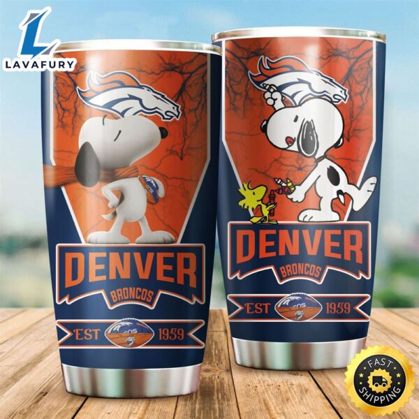 NFL Denver Broncos Snoopy All Over Print 3D Tumbler