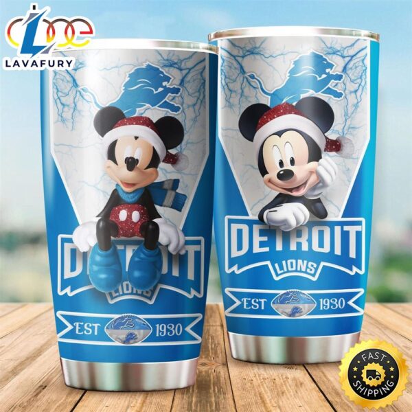 NFL Detroit Lions Mickey All Over Print 3D Tumbler