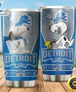 NFL Detroit Lions Snoopy All Over Print 3D Tumbler