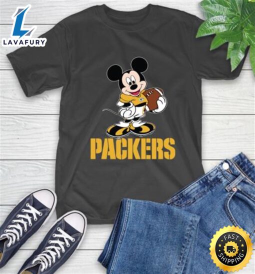 NFL Football Green Bay Packers Cheerful Mickey Mouse Shirt