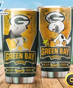 NFL Green Bay Packers Snoopy All Over Print 3D Tumbler