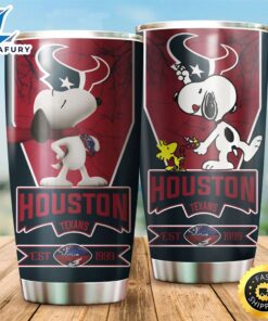 NFL Houston Texans Snoopy All Over Print 3D Tumbler
