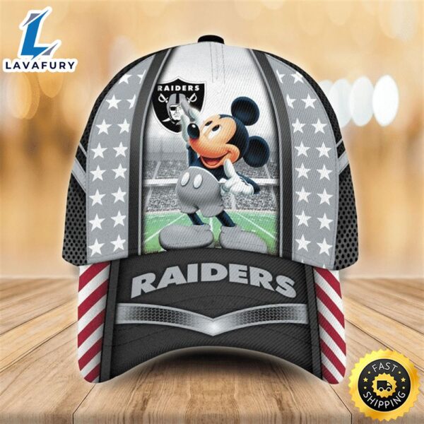 NFL Las Vegas Raiders Mickey Mouse 3D Cap