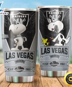 NFL Las Vegas Raiders Snoopy All Over Print 3D Tumbler