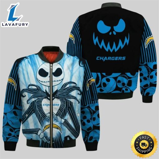 NFL Los Angeles Chargers Jack Skellington Bomber Jacket V4