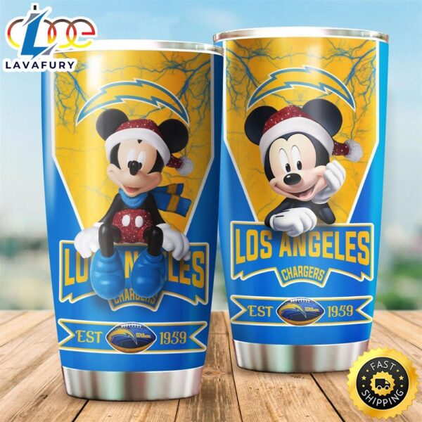 NFL Los Angeles Chargers Mickey All Over Print 3D Tumbler