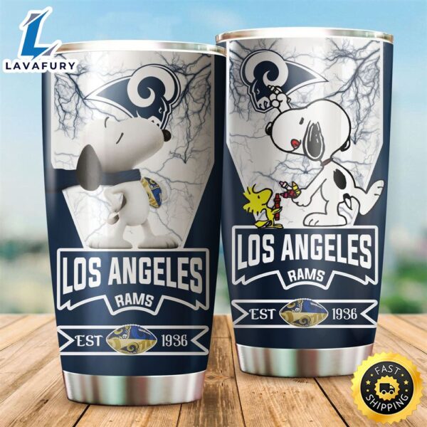 NFL Los Angeles Rams Snoopy All Over Print 3D Tumbler