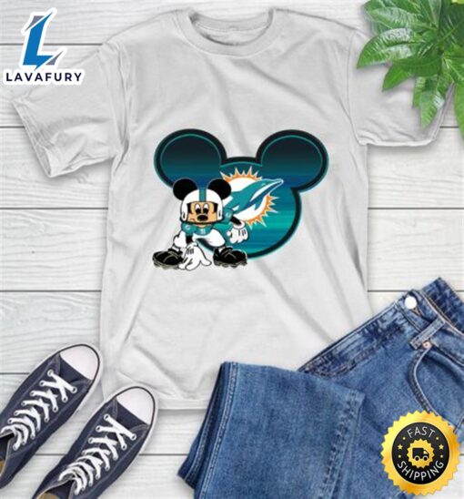 NFL Miami Dolphins Mickey Mouse Disney Football T Shirt