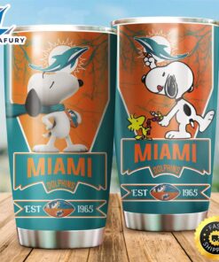 NFL Miami Dolphins Snoopy All Over Print 3D Tumbler