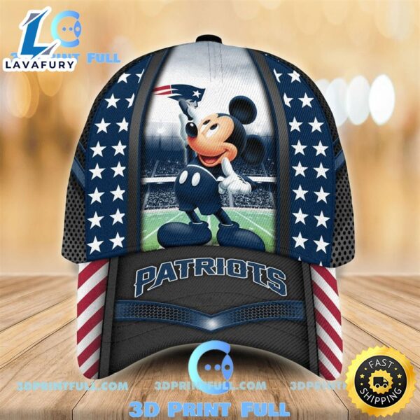 NFL New England Patriots Mickey Mouse 3D Cap