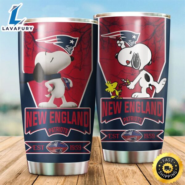 NFL New England Patriots Snoopy All Over Print 3D Tumbler