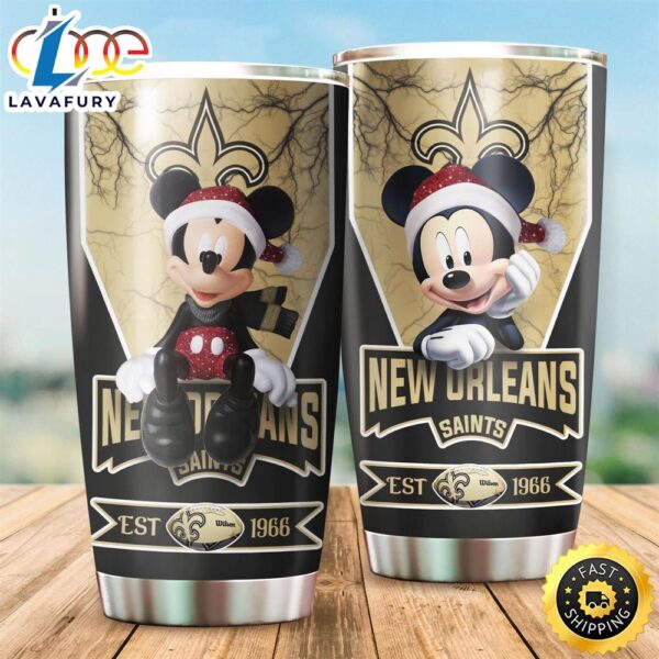 NFL New Orleans Saints Mickey All Over Print 3D Tumbler