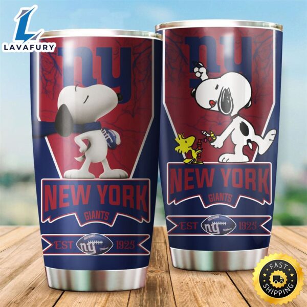 NFL New York Giants Snoopy All Over Print 3D Tumbler