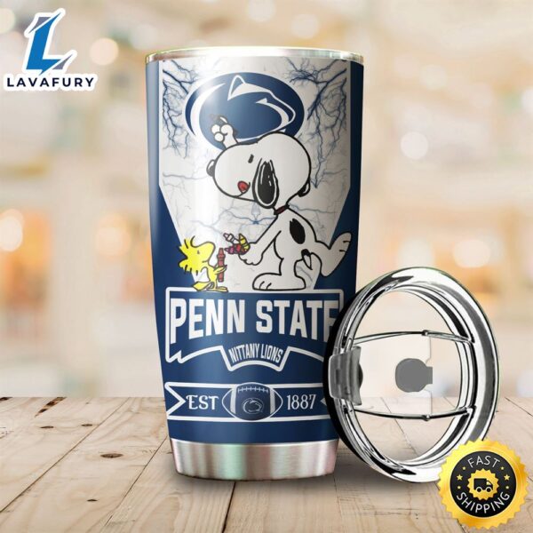 NFL Penn State Nittany Lions Snoopy All Over Print 3D Tumbler