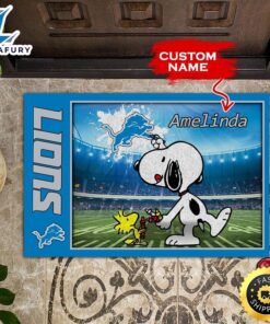 NFL Personalized Detroit Lions Snoopy…