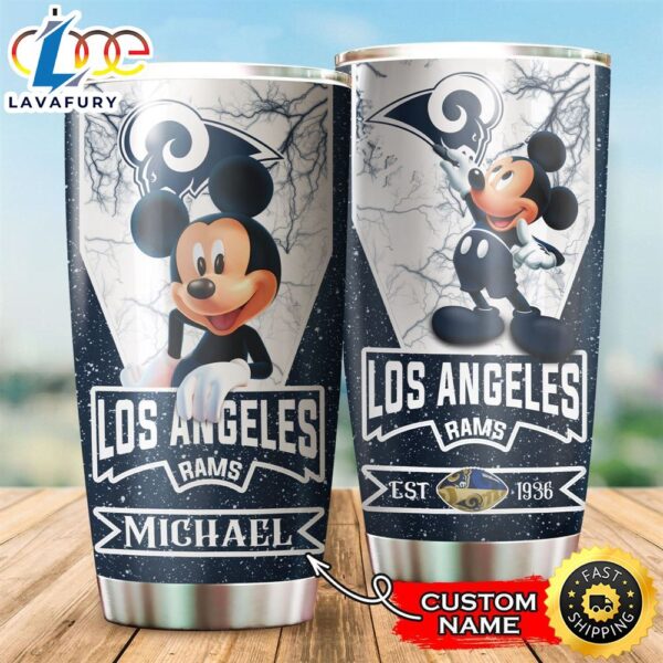 NFL Personalized Los Angeles Rams Mickey Mouse 11 All Over Print 3D Tumbler