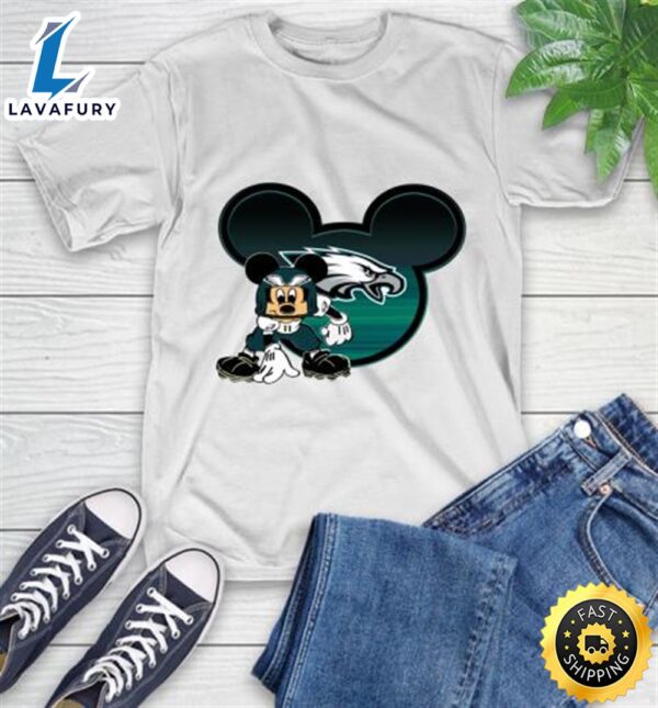 NFL Philadelphia Eagles Mickey Mouse Disney Football T Shirt