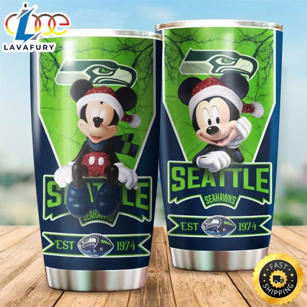 NFL Seattle Seahawks Mickey All Over Print 3D Tumbler
