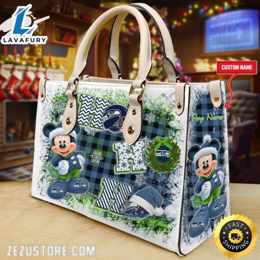 NFL Seattle Seahawks Mickey Ho Ho Ho Hand Bag