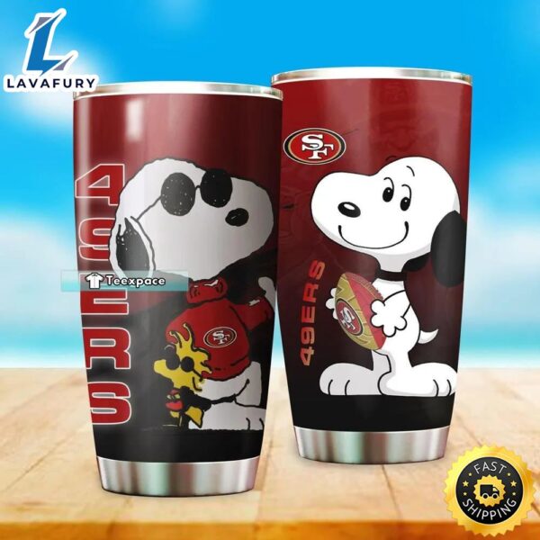 NFL Snoopy 49ers Coffee Tumbler 49ers Gift