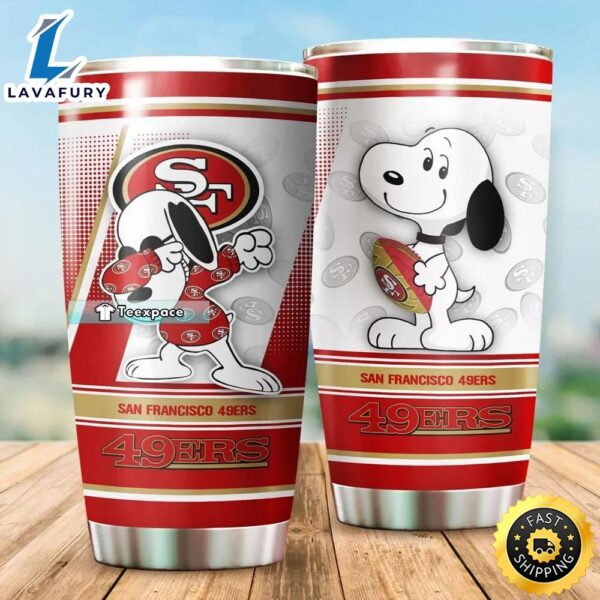NFL Snoopy San Francisco 49ers Fan Tumbler
