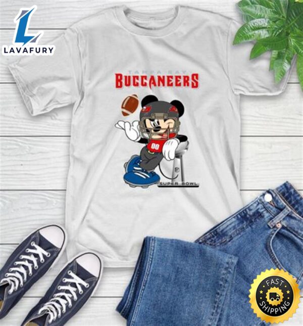 NFL Tampa Bay Buccaneers Mickey Mouse Disney Super Bowl Football T Shirt