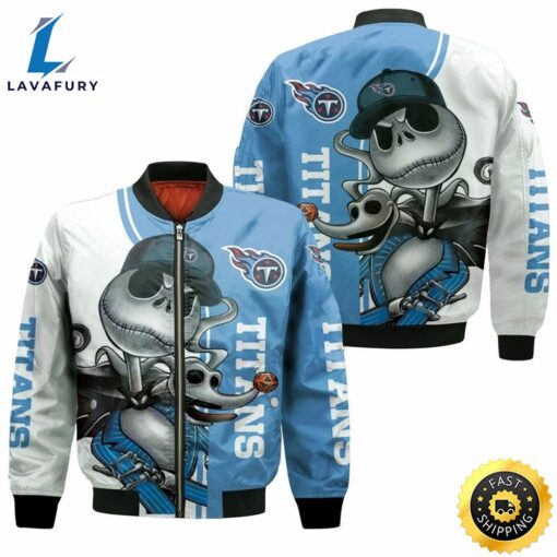 NFL Tennessee Titans Jack Skellington Anh Zero Bomber Jacket