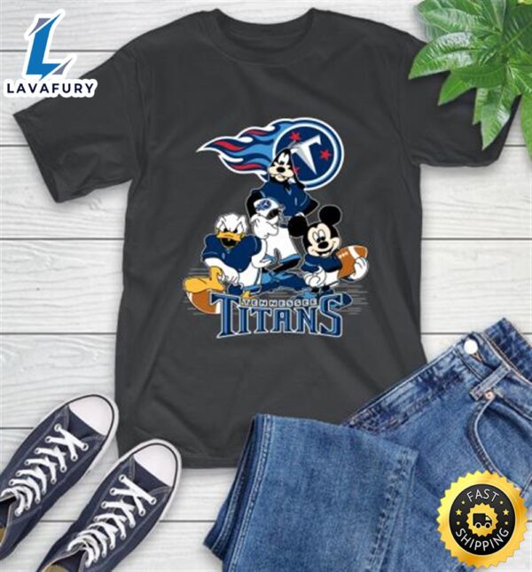 NFL Tennessee Titans Mickey Mouse Donald Duck Goofy Football Shirt