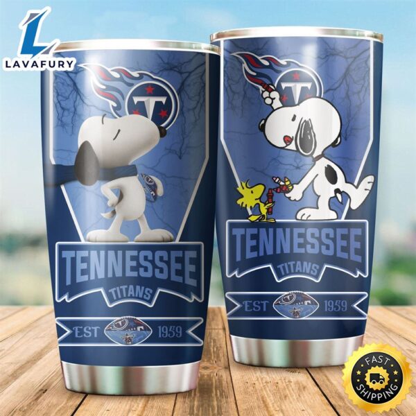 NFL Tennessee Titans Snoopy All Over Print 3D Tumbler