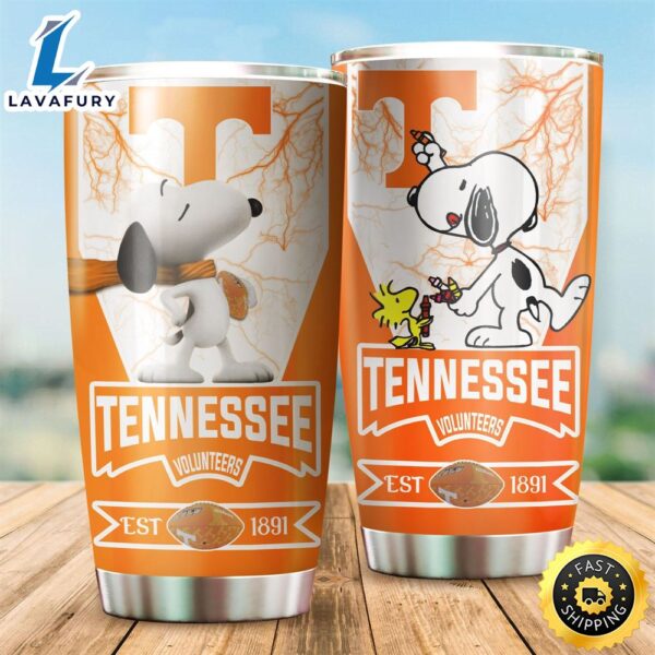 NFL Tennessee Volunteers Snoopy All Over Print 3D Tumbler