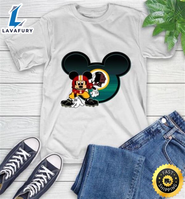 NFL Washington Redskins Mickey Mouse Disney Football T Shirt