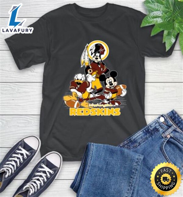 NFL Washington Redskins Mickey Mouse Donald Duck Goofy Football Shirt