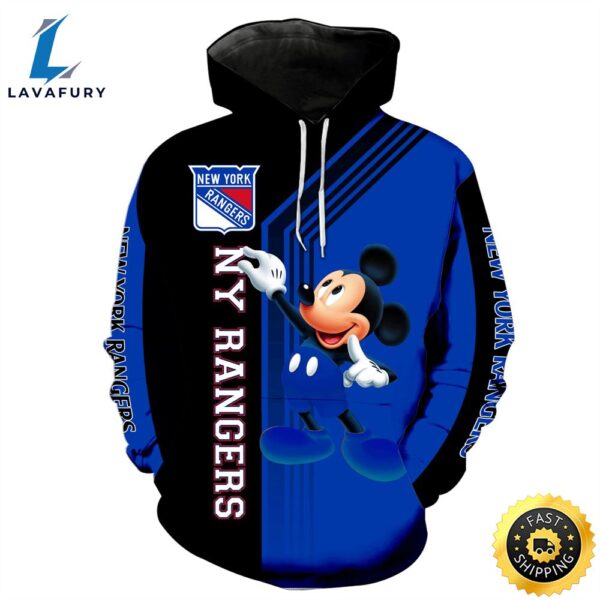 NYR Mickey Mouse 3D Full Over Print Shirt