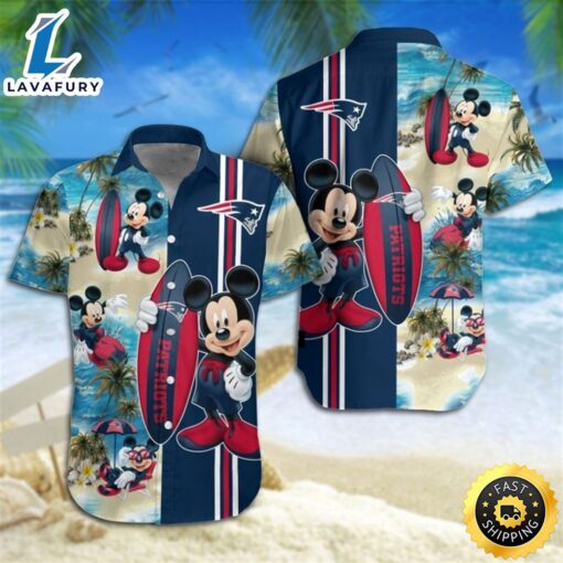 New England Patriots Mickey Mouse Hawaiian Shirt